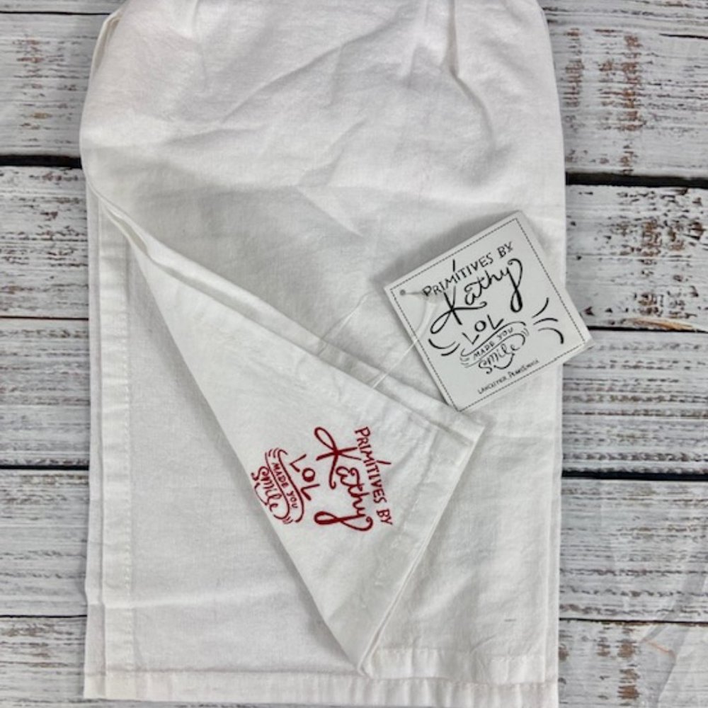 Primitives by Kathy 28 x 28 inch cotton Christmas Towel Watch Movies & Hang Out - Picture 2 of 2